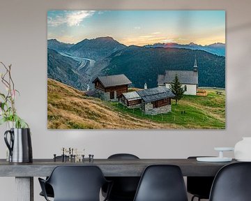 Blick von der Belalp auf den Aletschgletscher in der Schweiz von Martijn Joosse