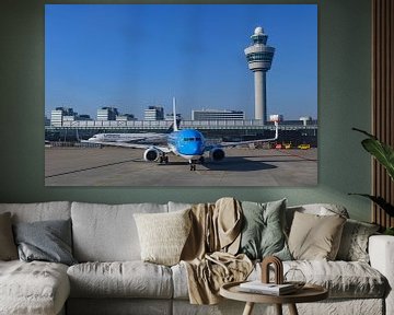 Airplanes at Amsterdam Schiphol airport in Holland by Sjoerd van der Wal