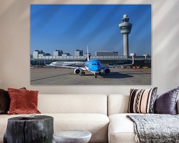 KLM vliegtuig op de luchthaven Amsterdam Schiphol van Sjoerd van der Wal