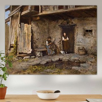 Franz von Defregger, Moarhäusl bij Dölsach (Lienz), 1873 van Atelier Liesjes