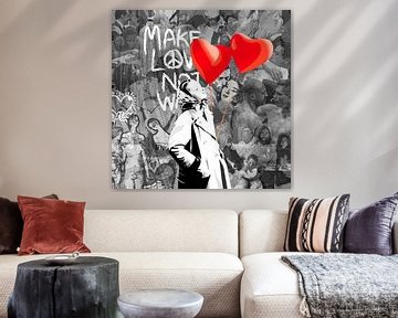 Make love not war - Love Balloons van Jole Art (Annejole Jacobs - de Jongh)