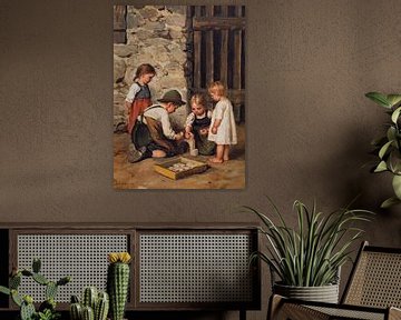 Franz von Defregger, Spelende kinderen, 1906 van Atelier Liesjes