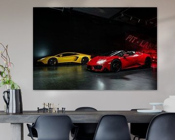 Lamborghini Aventador en Lamborghini Huracan van Bas Fransen