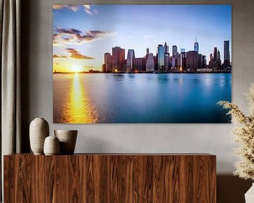 New York Skyline au coucher du soleil sur marlika art