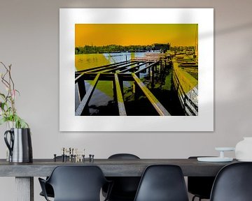 Highways over the Water - digitale art-print van Hilly van Eerten