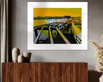 Highways over the Water - digitale art-print van Hilly van Eerten