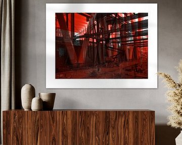 Construction at the Back of the Oosterdok 2, Amsterdam - digital art print by Hilly van Eerten