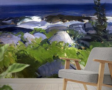 Vine Clad Shore, Monhegan Island (1913), Gemälde von George Wesley Bellows. von Dina Dankers