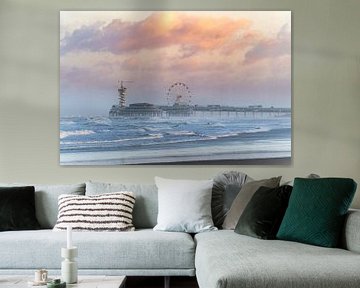 Pier avec la tempête dudley sur Björn van den Berg