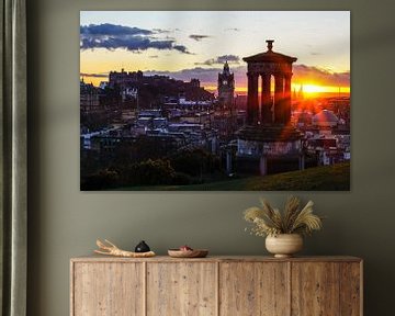 Edinburgh met zonsondergang hoogtepunten van Leo Schindzielorz