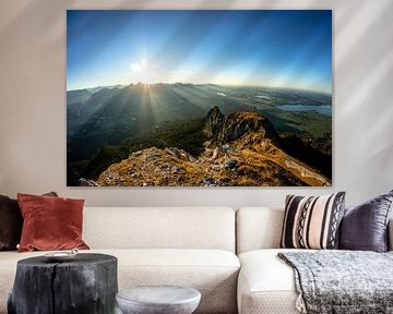 Sunbeams over the Ostallgäu and its lakes by Leo Schindzielorz