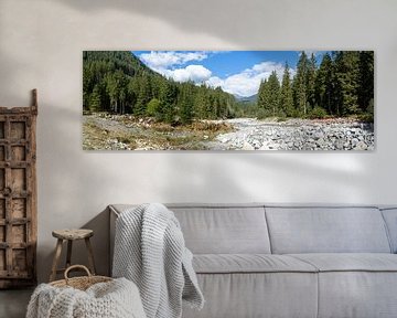 panorama du lit d'une rivière avec des rochers dans le parc national Hohe Tauern en sur Jan Fritz