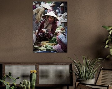 femme au marché vietnamien sur Karel Ham