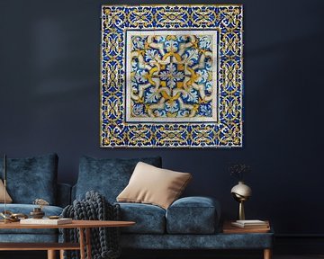 Azulejo in de Algarve in Portugal van Werner Dieterich
