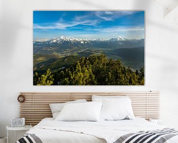 Panoramablick über das Berchtesgadener Land von Leo Schindzielorz