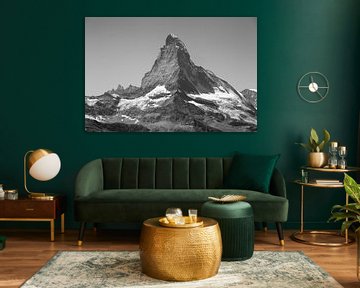 Matterhorn in Schwarz und Weiß von Menno Boermans