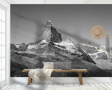 Matterhorn in Schwarz und Weiß von Menno Boermans
