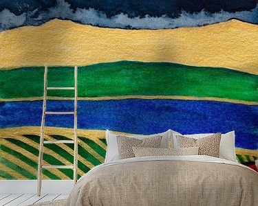Voorbeeld van het werk in een kamer