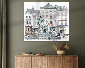 Mooswief (fountain), market Maastricht