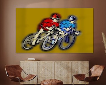 Cyclists in action by ! Grobie