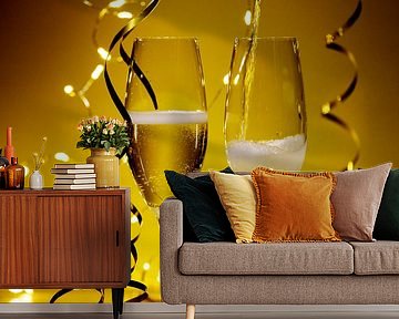 Champagne and party swag by Marianne Ottemann - OTTI