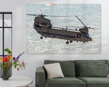 Flyby van een Boeing CH-47 Chinook bij Beachy Head van Jaap van den Berg