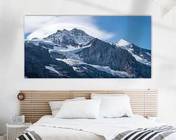famous glacier Jungfrau and Silberhorn mountain peak, Grindelwal by SusaZoom