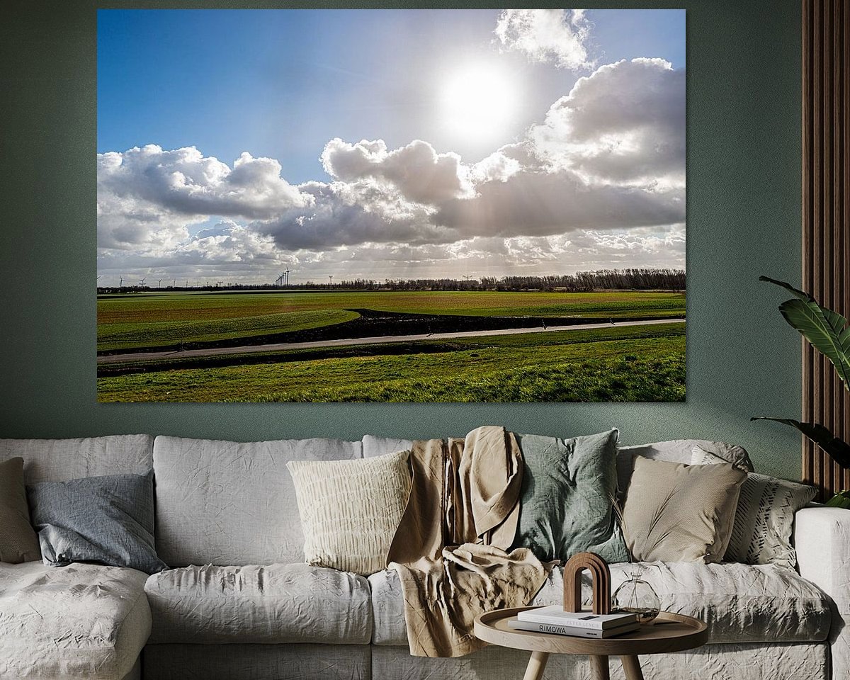 Voorbeeld van het werk in een kamer