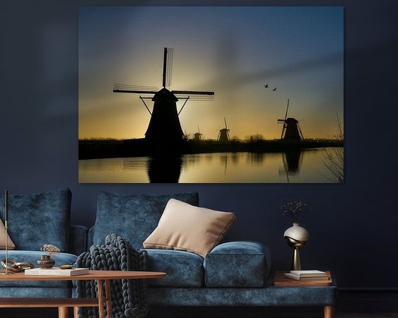Voorbeeld van het werk in een kamer