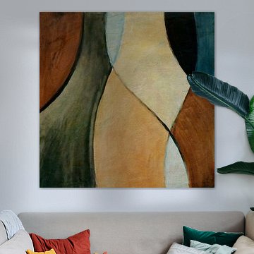 Abstracte Kunst nr 1 resulteert in een unieke look