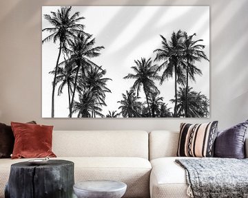 Palmbomen op het strand in Ouida in West-Afrika van Photolovers reisfotografie