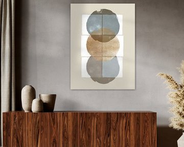 Scandinavisch minimalisme Aards beige van Mad Dog Art