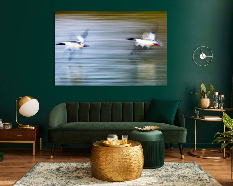 Voorbeeld van het werk in een kamer