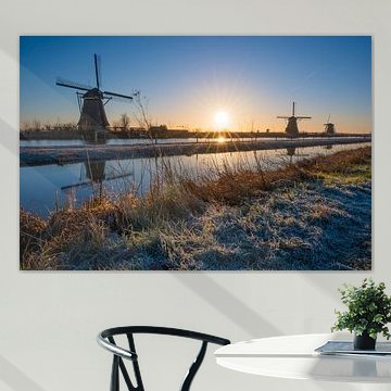 Winterochtend in Kinderdijk