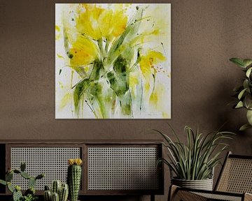 Yellow Tulips by annemiek art
