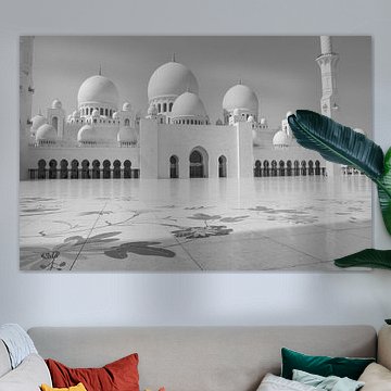 Moskee, zwart & wit