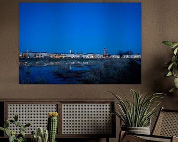 Skyline Zutphen in the evening by Arnold van Rooij