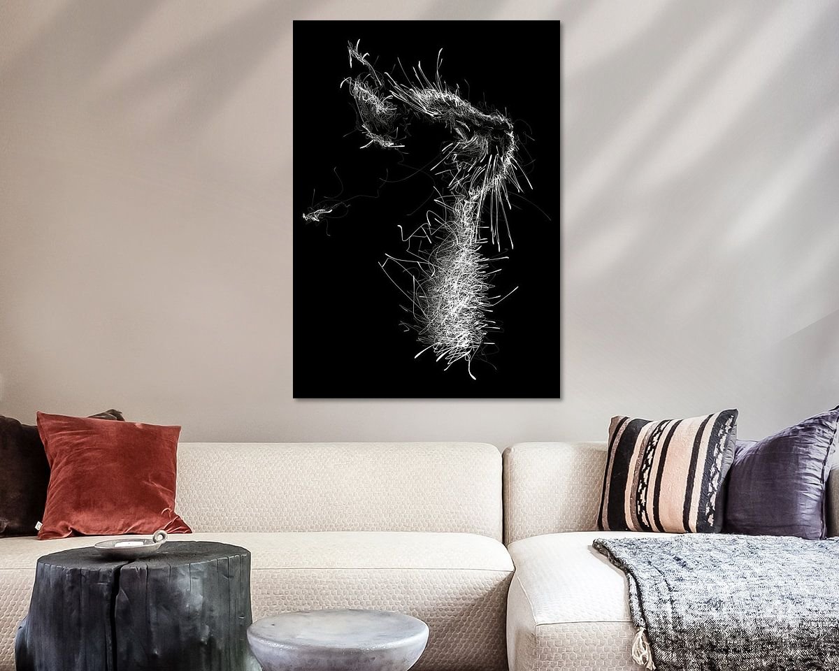 Voorbeeld van het werk in een kamer