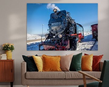 Die Brockenbahn am Bahnhof Brocken (Sachsen-Anhalt) von t.ART