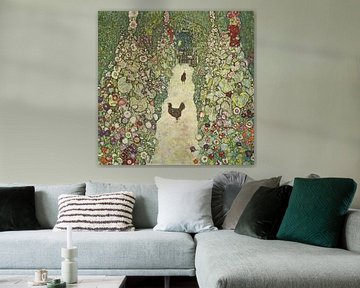 Bauerngarten mit Hühnern, Die Nachlese, Gustav Klimt