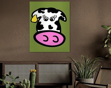 Abstract cow drawing by Joyce Kuipers