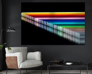 Pencils in a row. by Ronald van Kooten