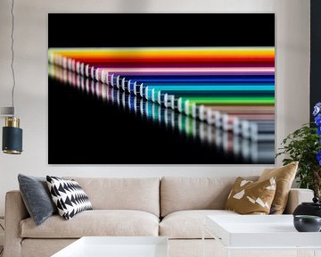 Pencils in a row. by Ronald van Kooten