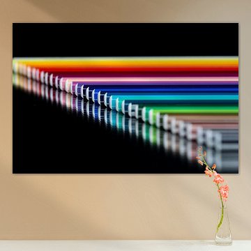 Bleistifte in einer Reihe.