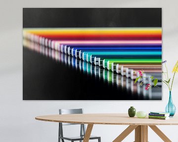 Pencils in a row. by Ronald van Kooten