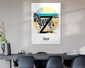 Name Poster Zayd by Hannah Barrow