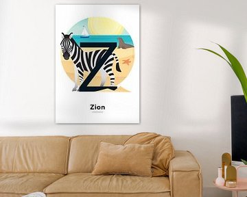 Name Poster Zion by Hannah Barrow