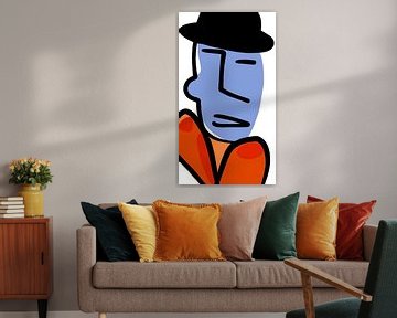 Man portrait, abstract & colorful by Joyce Kuipers