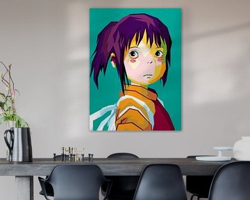 Beste anime Spirited Away in pop-art poster van miru arts
