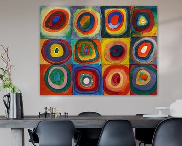 Vierkanten met concentrische ringen, Wassily Kandinsky